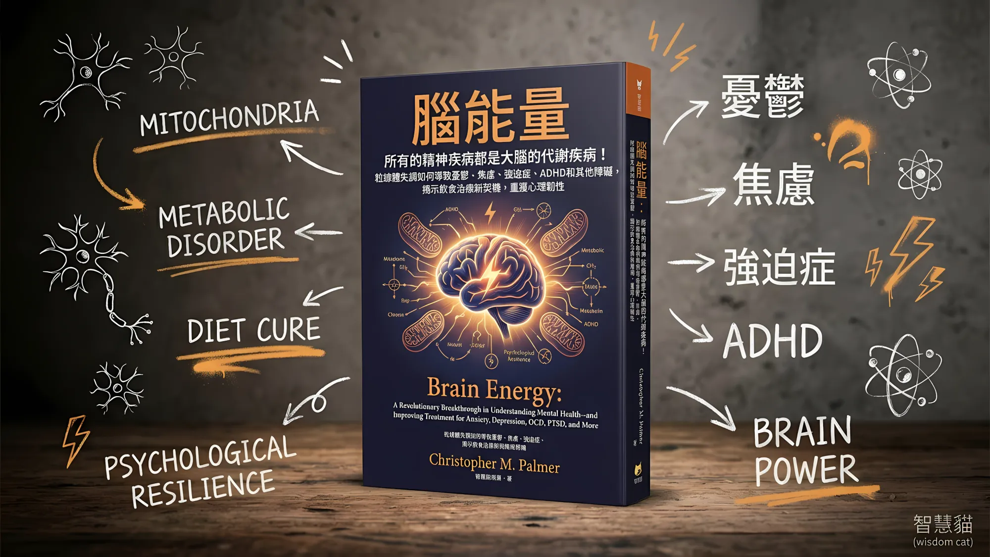 腦能量：所有的精神疾病都是大腦的代謝疾病！粒線體失調如何導致憂鬱、焦慮、強迫症、ADHD和其他障礙，揭示飲食治療新契機，重獲心理韌性｜好書推薦