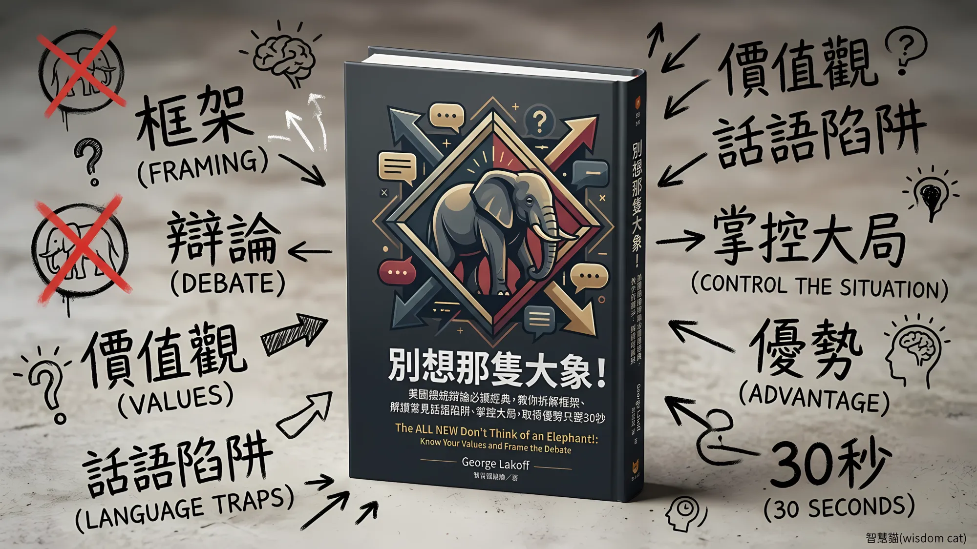 別想那隻大象！：美國總統辯論必讀經典，教你拆解框架、解讀常見話語陷阱、掌控大局，取得優勢只要30秒｜好書推薦