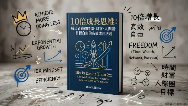 10倍成長思維：成功者獲得時間、財富、人際圈、目標自由的高效成長法則｜好書推薦